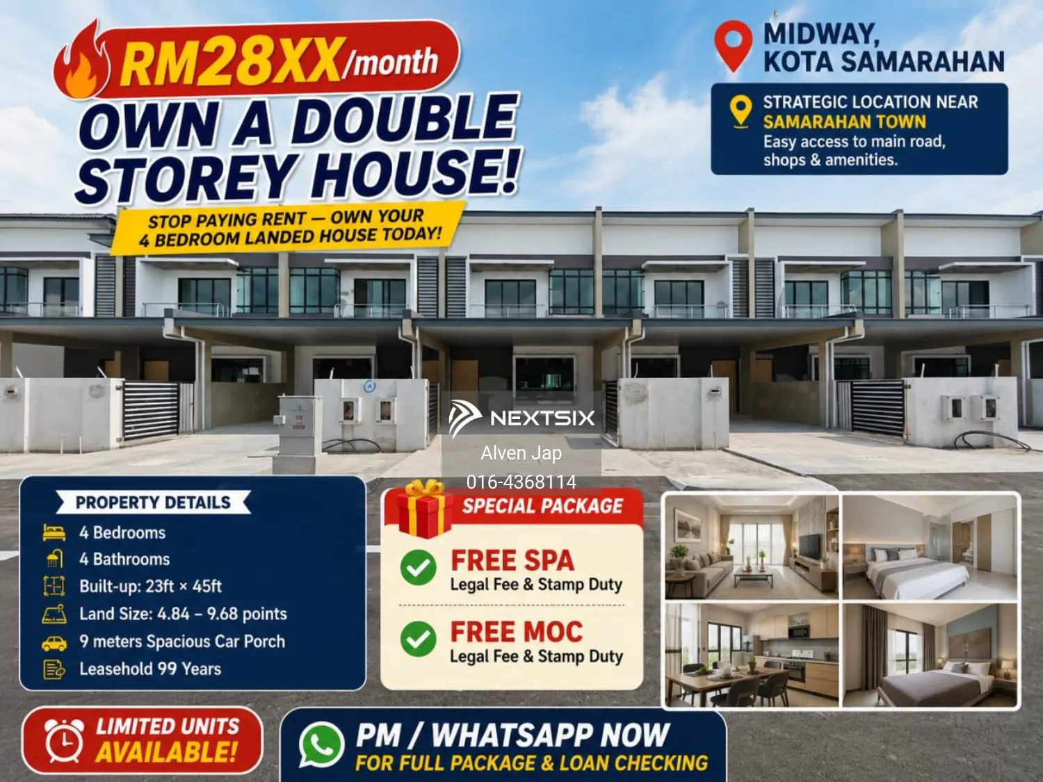 2-sty Terrace/Link House For Sale in Kota Samarahan Sarawak