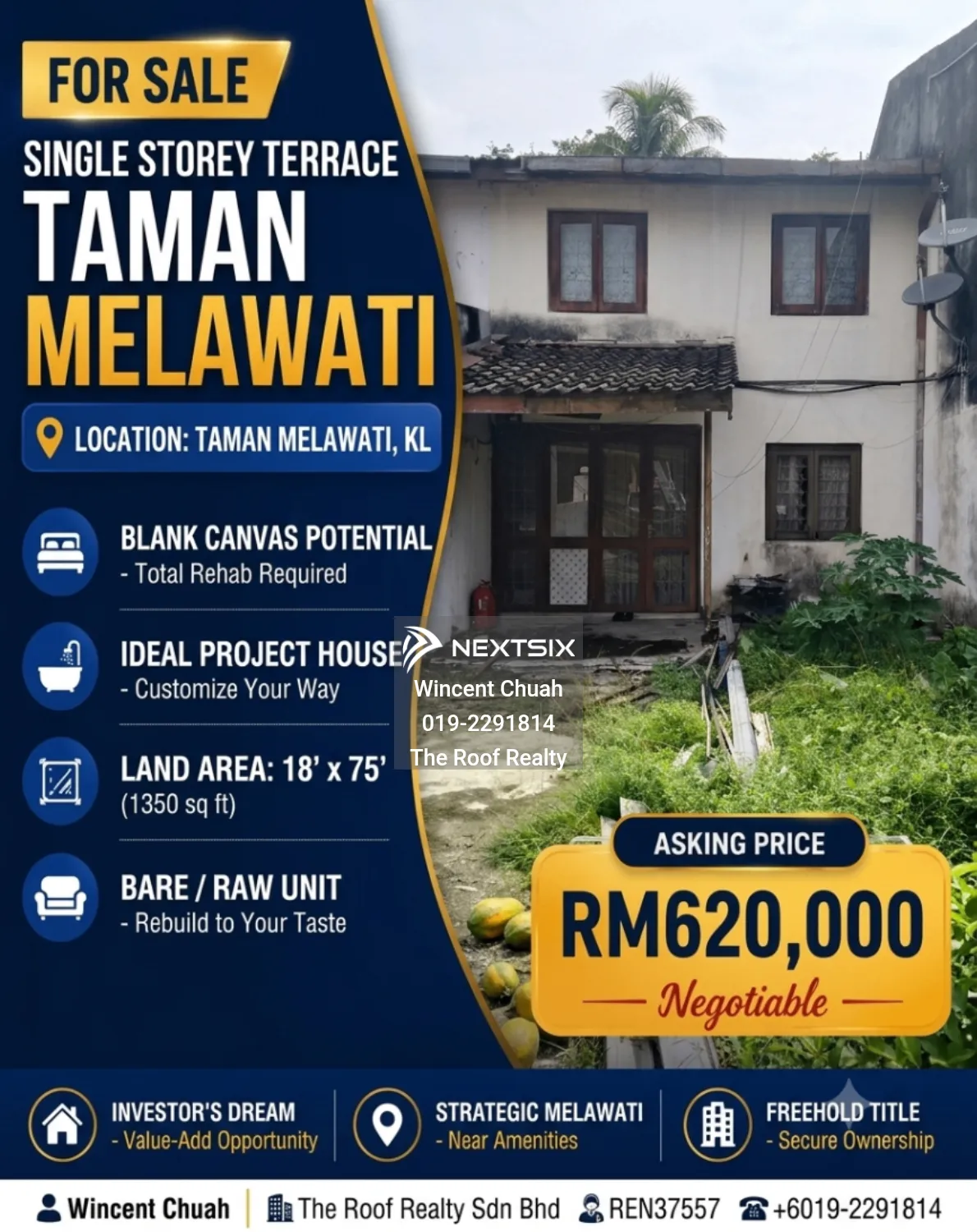 1-sty Terrace/Link House For Sale in Ampang Kuala Lumpur