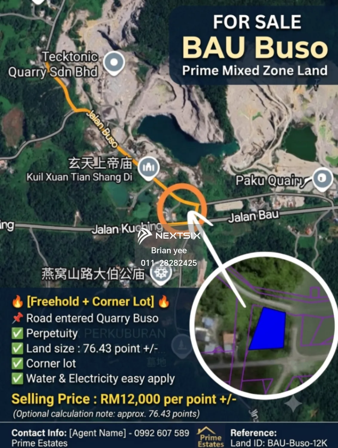 Agricultural Land For Sale in Bau Sarawak