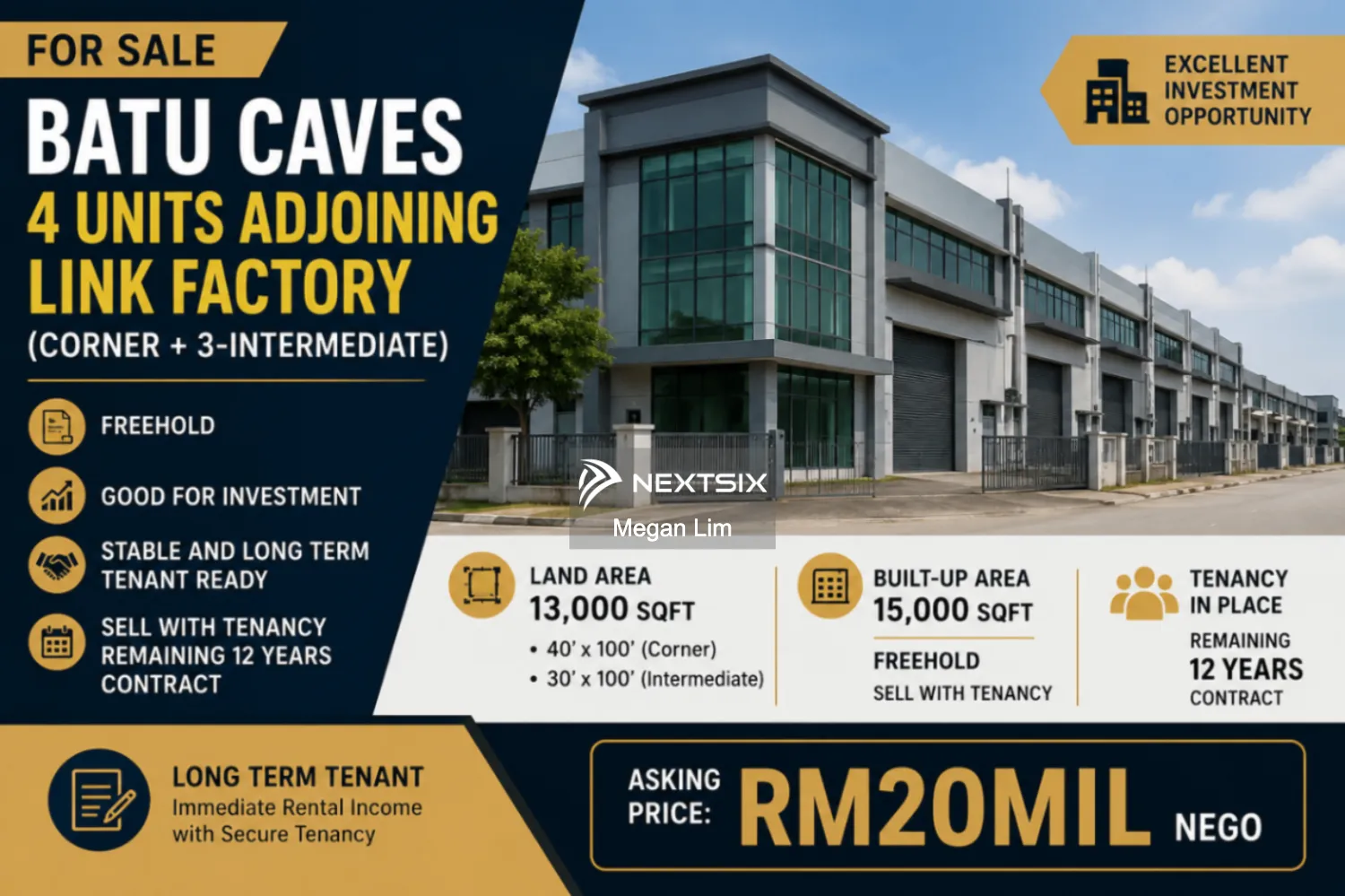 Link Factory For Sale in Batu Caves Selangor