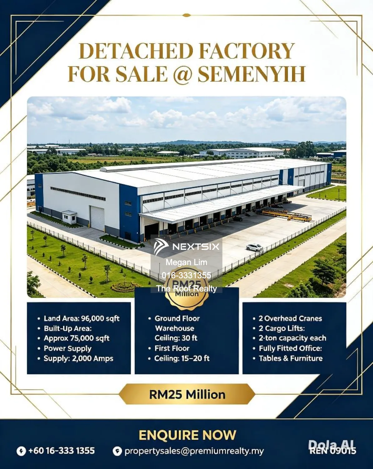 Detached Factory For Sale in Semenyih Selangor